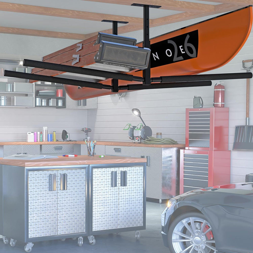 TRUSOON Double Ladder & Kayak Ceiling Storage Rack, Adjustable, 200 lbs