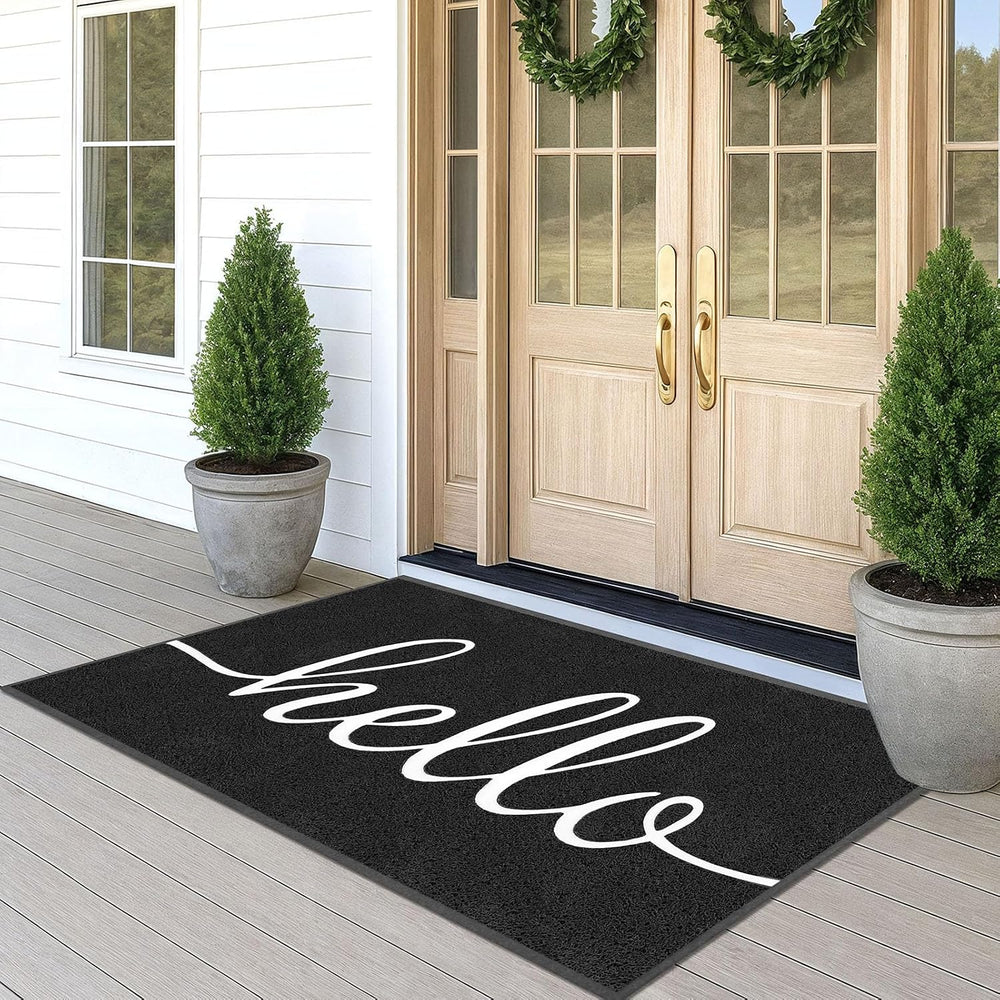 EARTHALL Funny Hello Mats Outside/Inside 71"x47", Front Door Mat Ou...