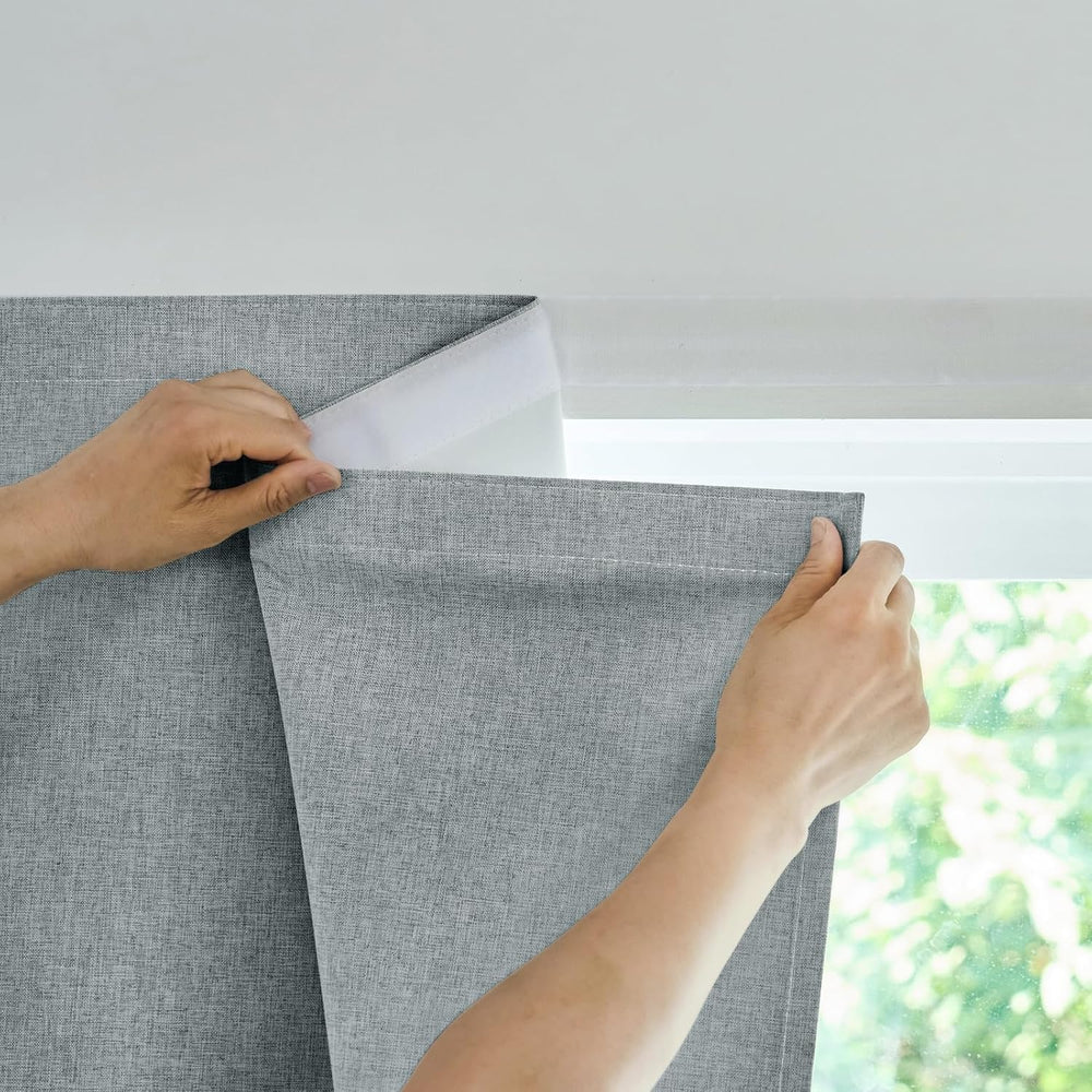 Adhesive Curtain,100% Blackout Curtains, No Drilling, Suitable for Multi-Scen...