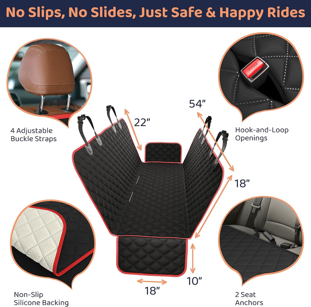 Dog Car Seat Cover for Back Seat, Dog Hammock for Car, SUV, Truck & Tesla