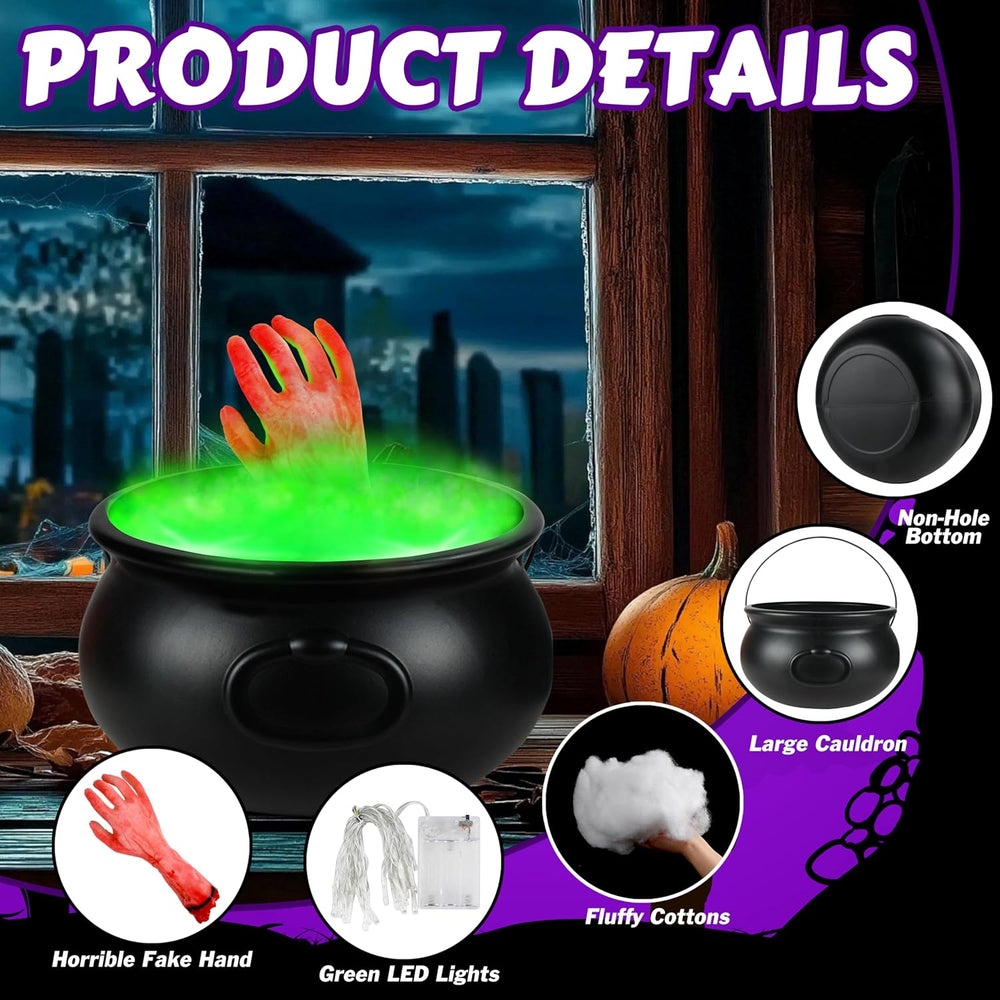 Halloween Decorations Outdoor, 12.6โ Large Witches Cauldron Kettle on Tripod ...