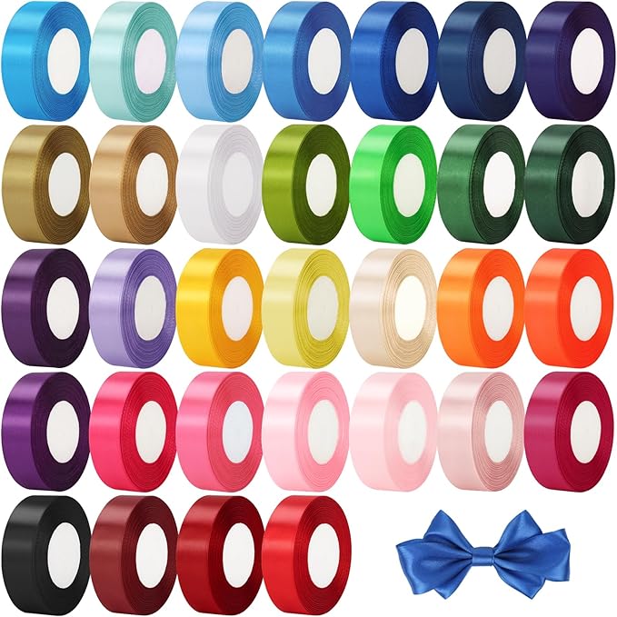 NESCCI 800 Yards Ribbon,1 Inch Satin Ribbon,Single Face Satin Ribbons, Perfec...