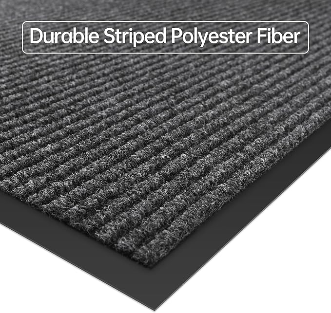 Front Door Mat, Commercial Floor Entrance, Low Profile, Durable Rubber Backing