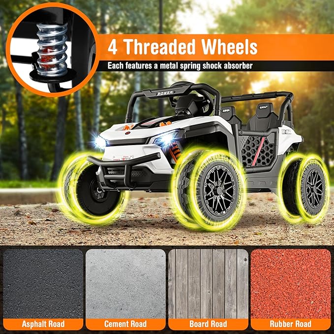Costzon Kids UTV, 12V Battery Powered Electric Off-Road Car w/Remote Control