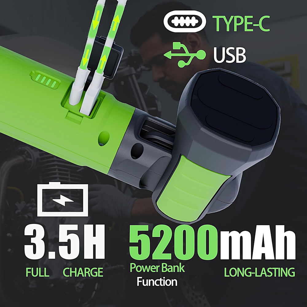 Magnetic Work Light Bar, Under Hood Rechargeable Mechanic LED, 1 Pack Green