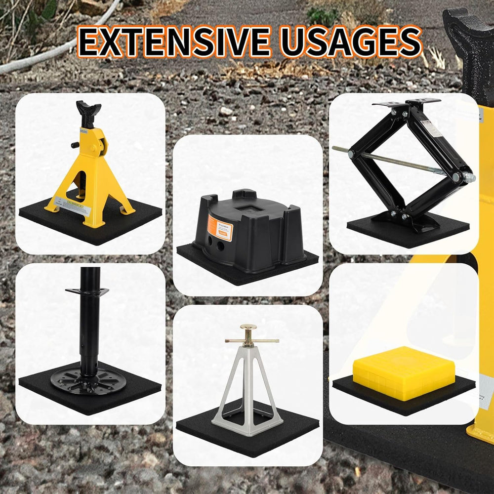 OULEME RV Leveling Block Flex Pads, 12โ Rubber Jack Pads, Anti-Vibration &...