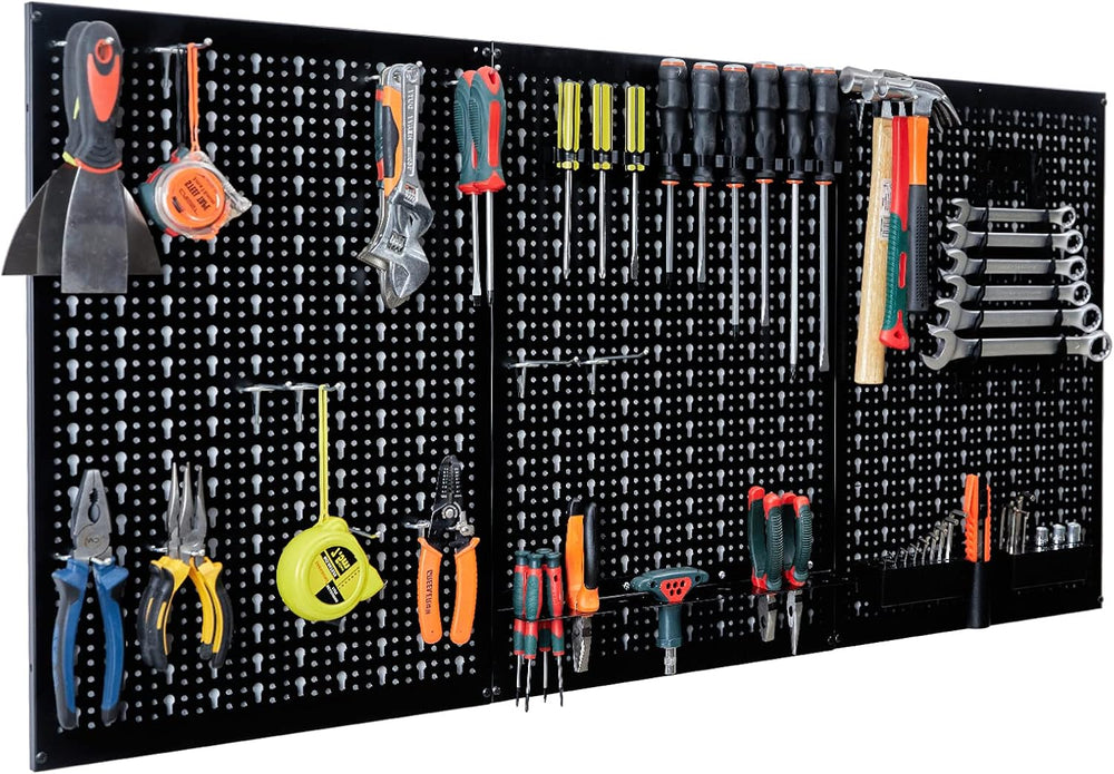 Ultrawall Peg Board Wall Organizer 4 ft. Metal Pegboard Garage Wall Pegboard