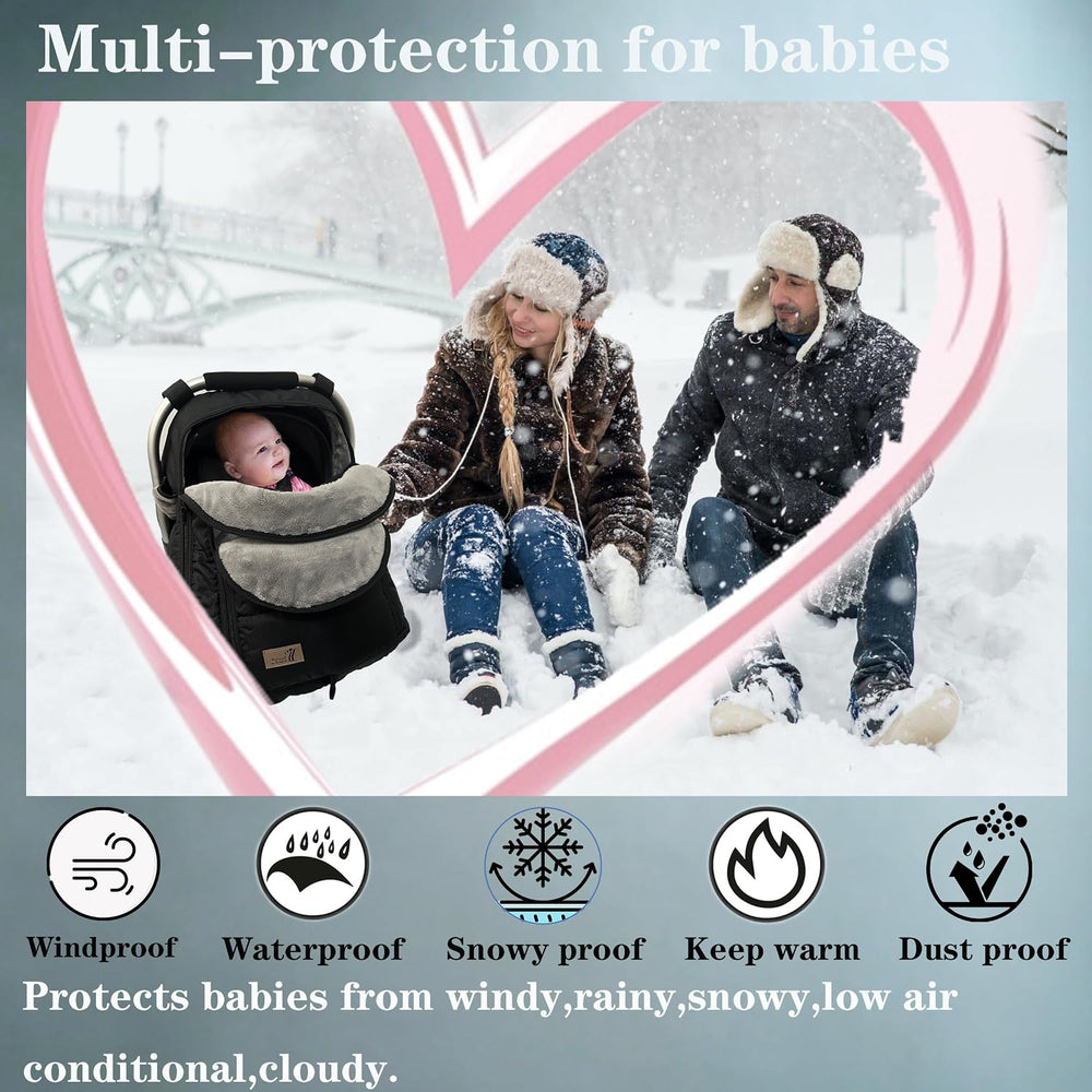 Car Seat Cover for Babies Winter Waterproof Seat Covers Canopy Universa Fit
