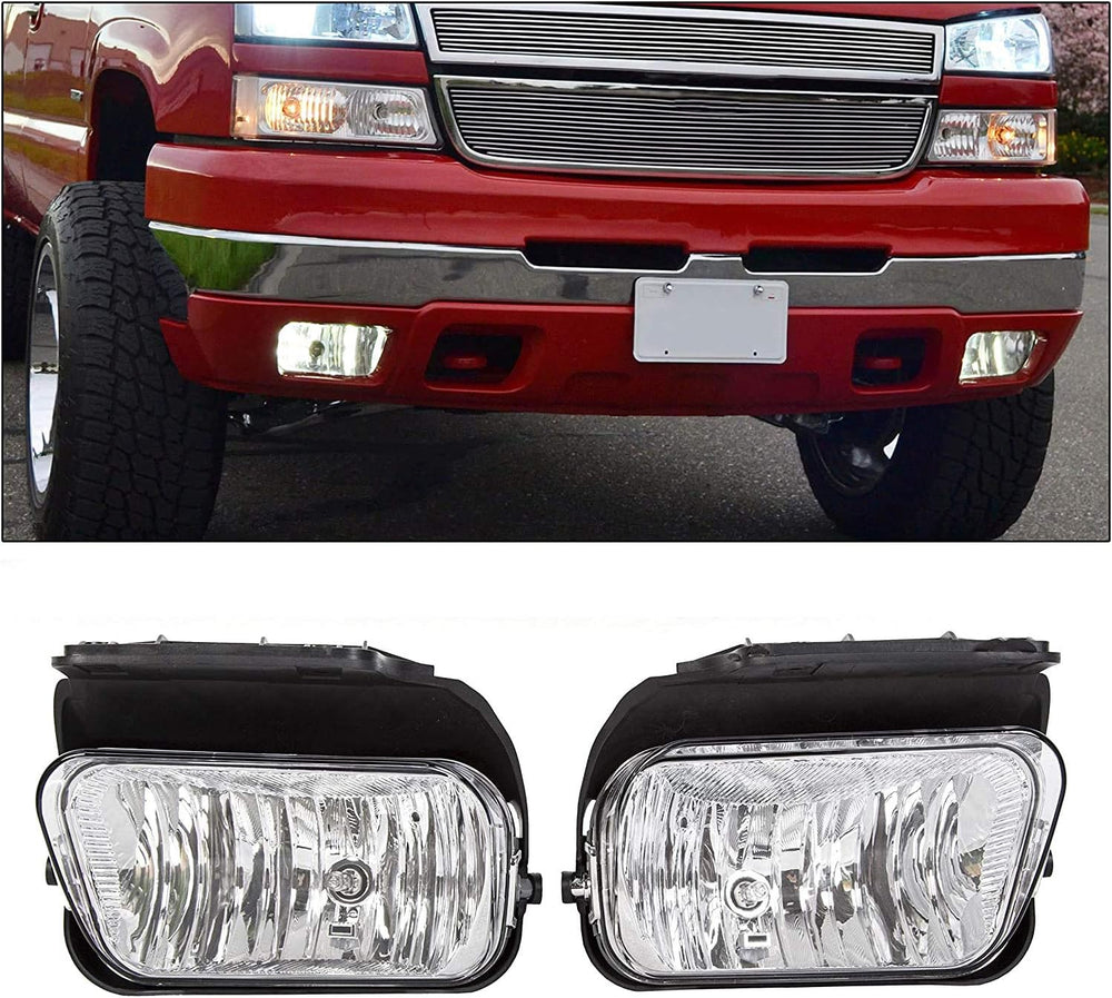 HECASA Bumper Fog Lights Compatible with Silverado Avalanche Fog Lamps