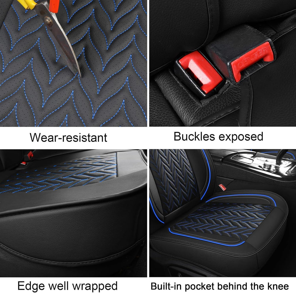 MIROZO Front Seat Covers, Leather Car Seat Covers for Sedan, Truck and SUV