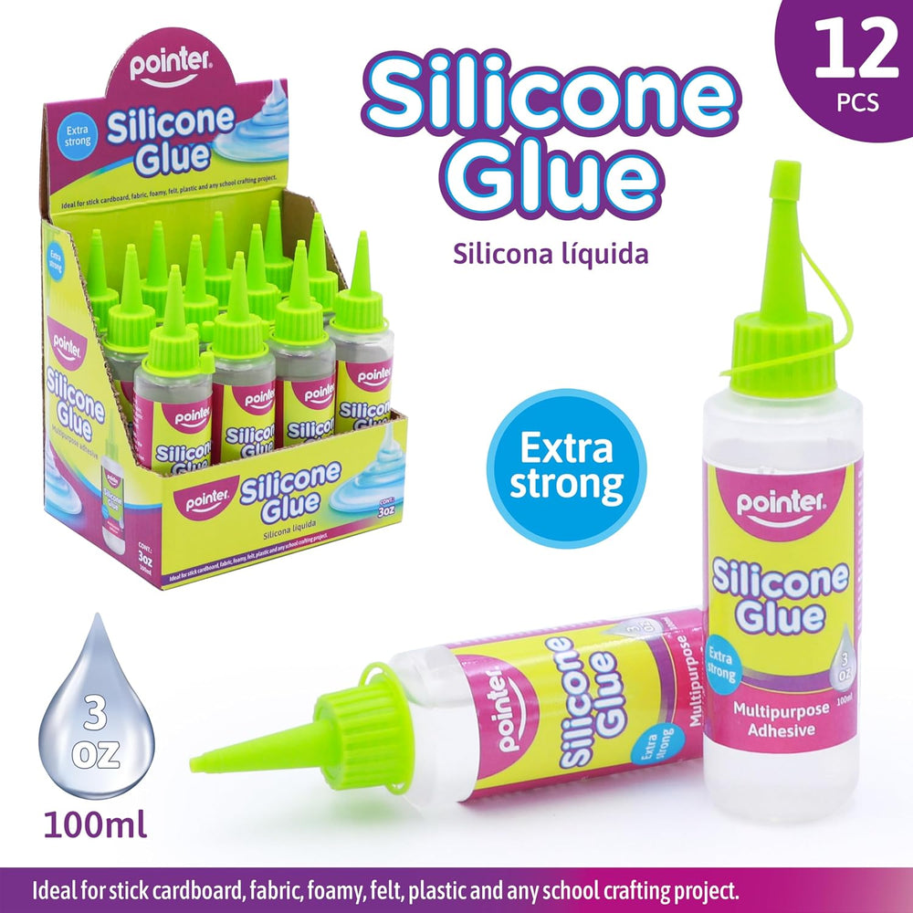 Pointer Silicone Glue Crystal Clear Multipurpose Adhesive for Craft, Art DIY ...