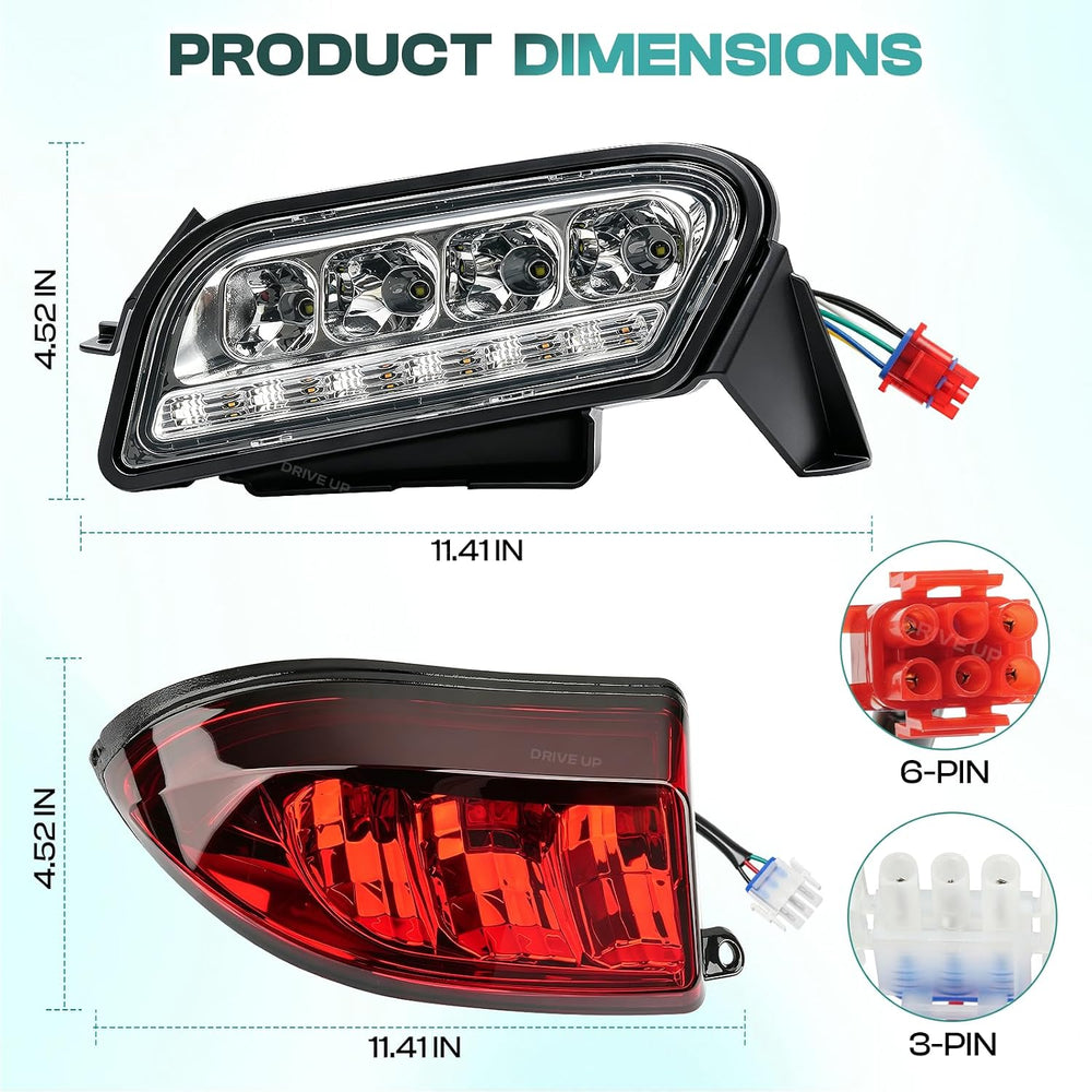 Golf Cart Tempo LED Light Kit for Club Car Tempo, Golf Cart LED Headlight and...