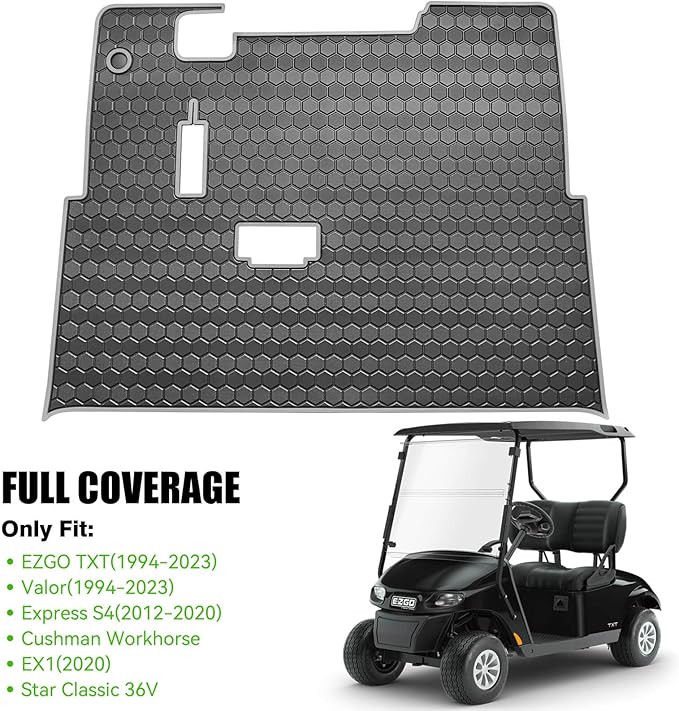 EZGO TXT Golf Cart Full Coverage Floor Liner Mat, fits EZGO TXT, Express S4