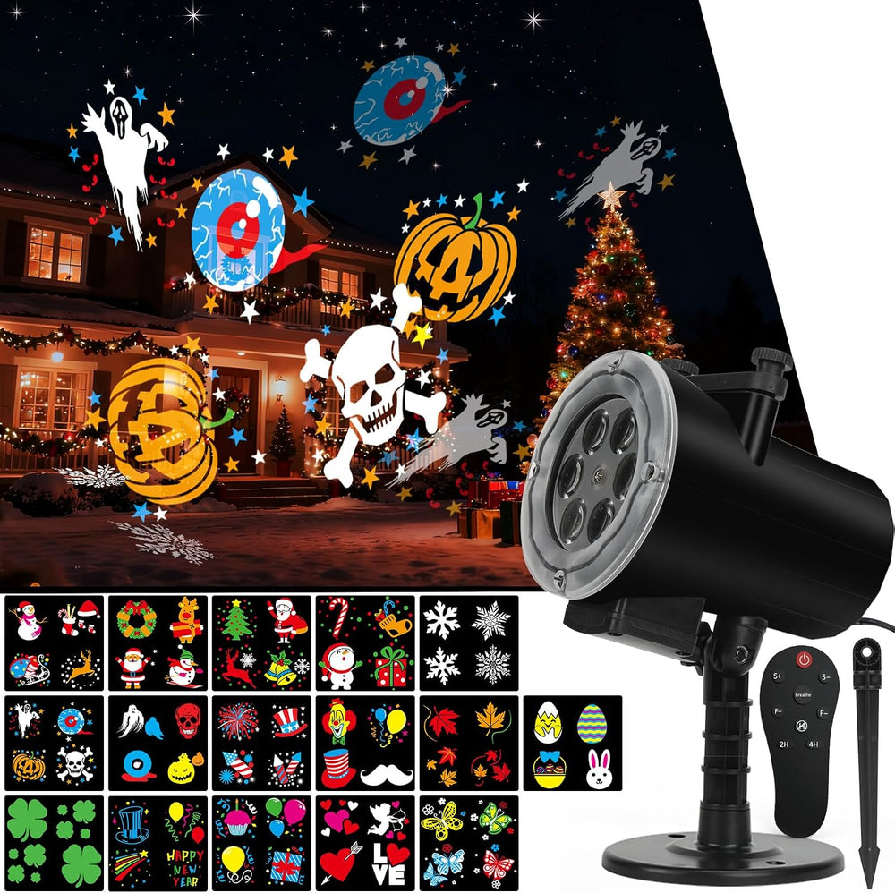 Halloween Christmas Projector Lights Outdoor,Indoor Holiday Projector Light w...