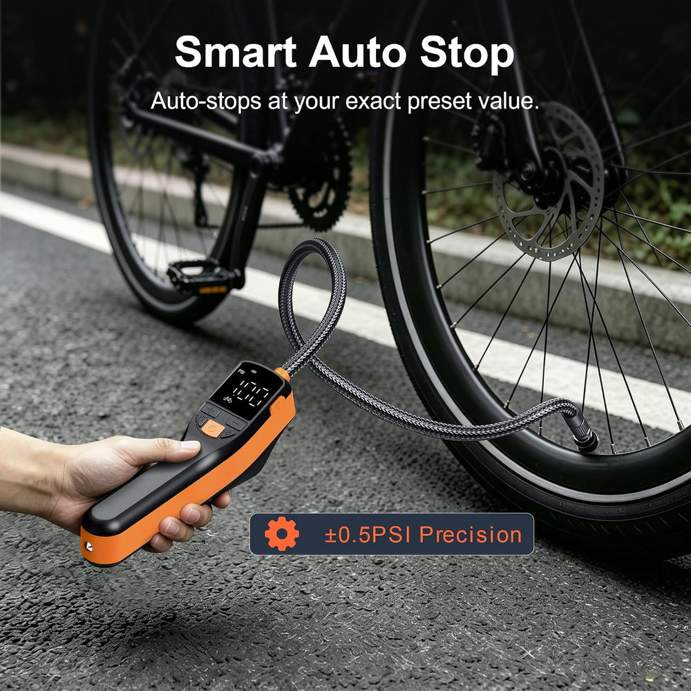 BEVA CAP02 Tire Inflator Portable Air Compressor, Fast Inflation Bike Pump wi...