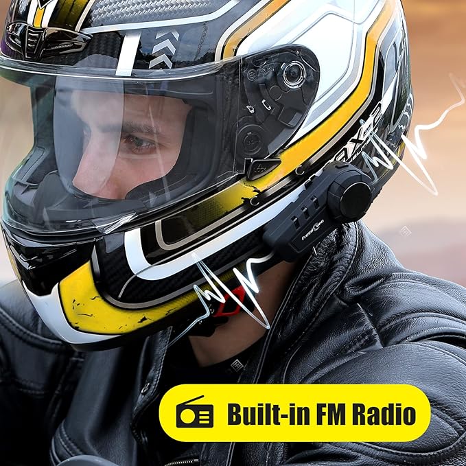 FreedConn KY PRO Motorcycle Helmet Bluetooth Headset, Motorcycle Communicatio...