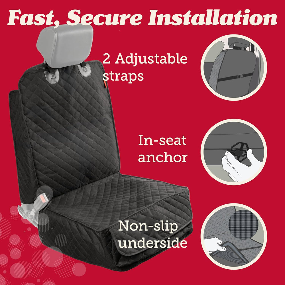 Lusso Gear Dog Car Seat Cover for Front Seat (2 Pack) - 100% Waterproof, Nons...