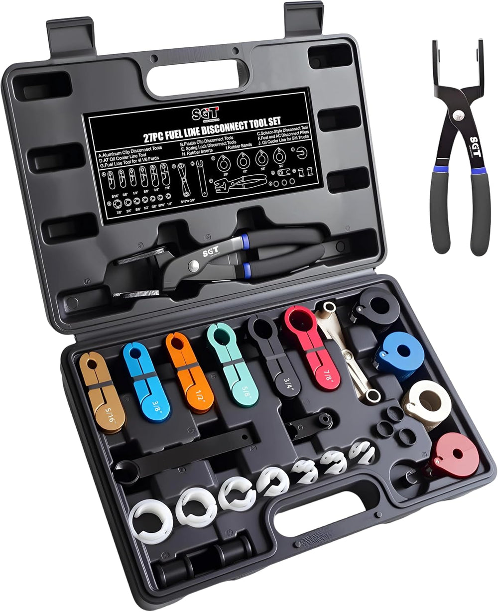SGT 27pcs Fuel Line Disconnect Tool Set, Master Quick Disconnect Kit