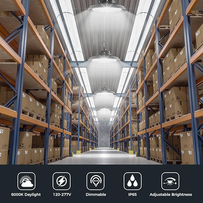 High Bay Lights LED UFO Light 240W LED Shop Lights 6000K IP65 Commercial Bay