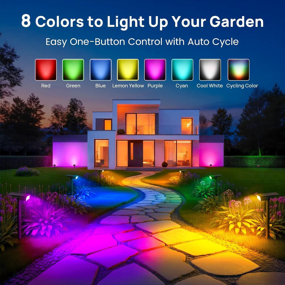 Consciot Solar Spot Lights Outdoor, Halloween Lights, 170ยฐ Wide Beam