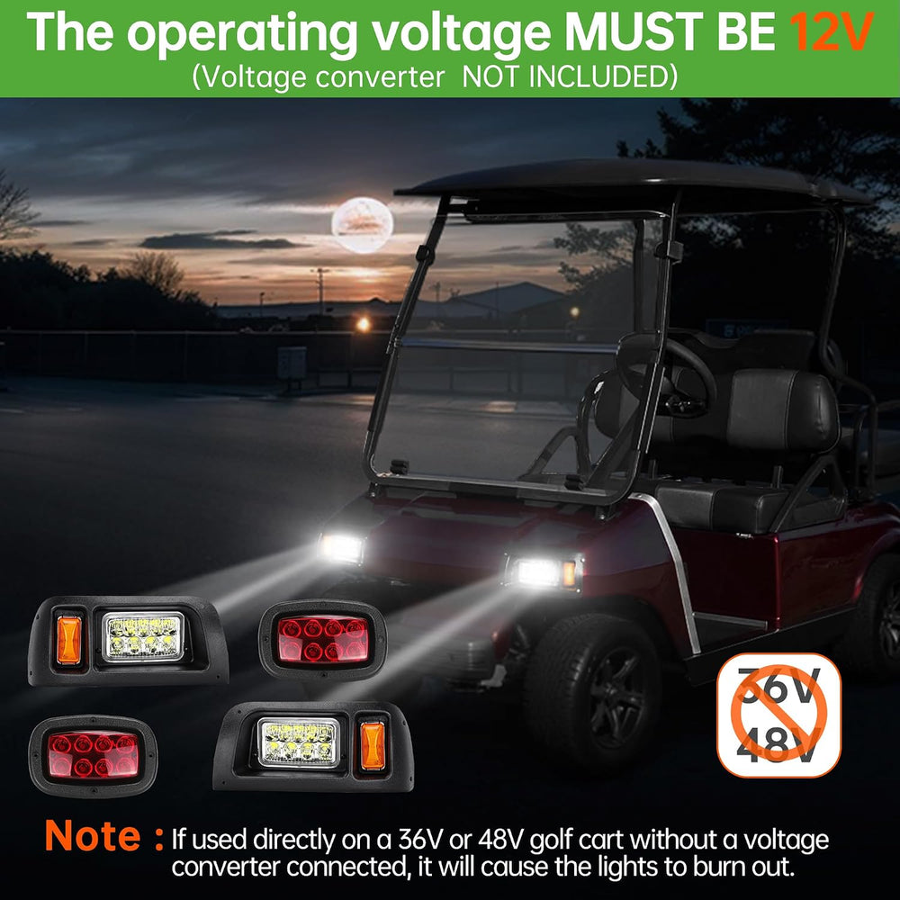 10L0L Golf Cart Light Kit for Club Car DS 1993-UP Gas & Electric, 12V