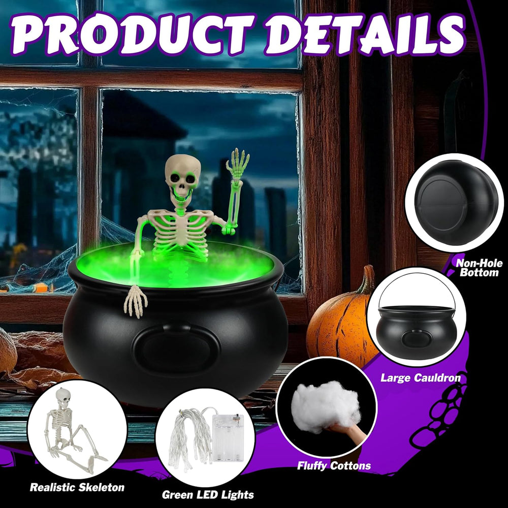 Halloween Decorations Outdoor, 12.6โ Large Witches Cauldron Kettle on Tripod ...