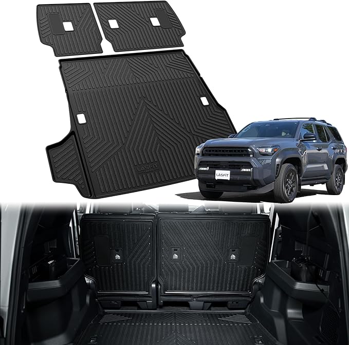 LASFIT Trunk Mat&Backrest Mat for Toyota 4Runner 2025, All Weather TPE Cu...