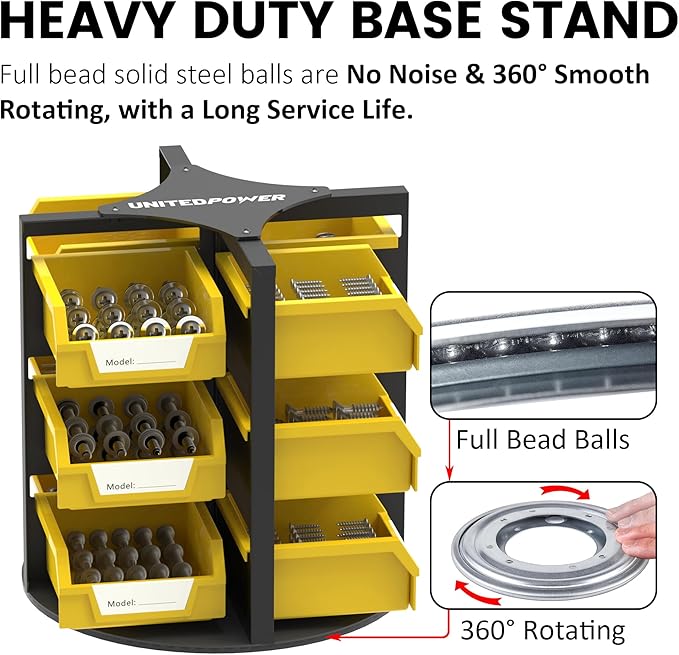 UNITEDPOWER Rotating Storage Bins, Tool Organizer, Hardware Crafts, Small Parts