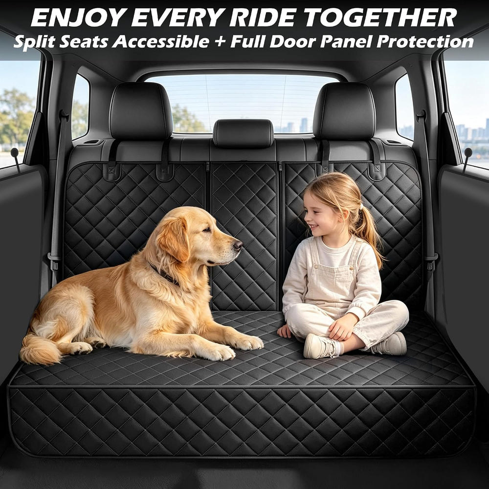 Scratchproof Pet Bench Seat Covers and Door Cover for Cars, SUVs