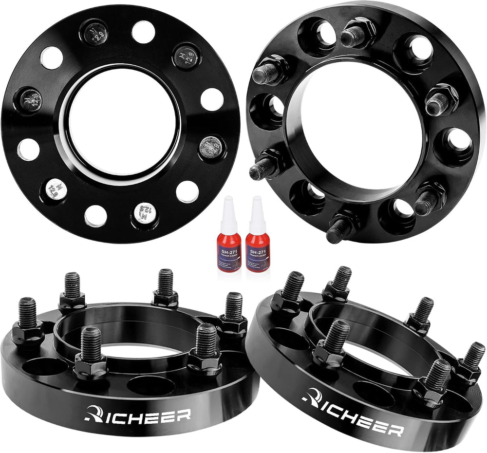 Richeer 1 inch 6x5.5 Hub Centric Wheel Spacers with for Tacoma 4Runner Tundra...
