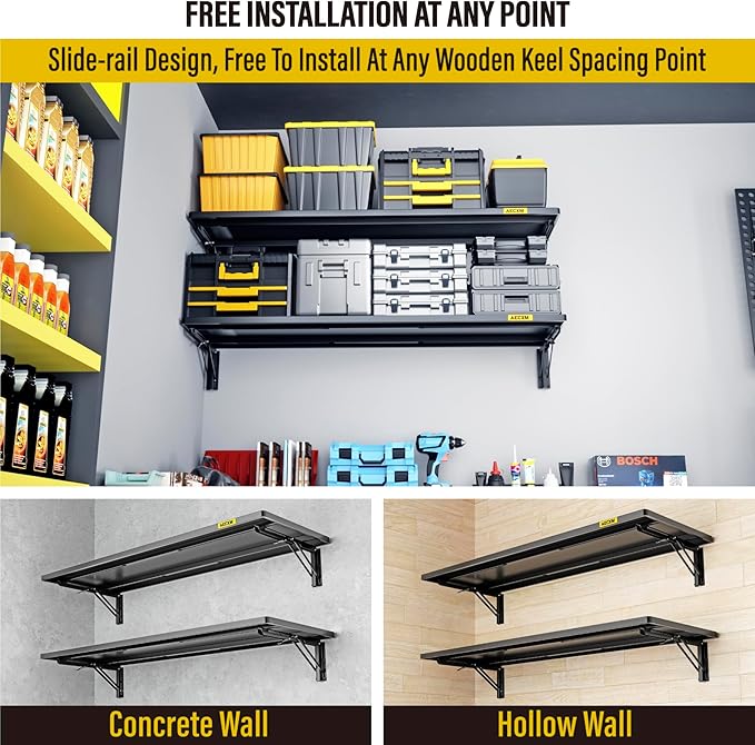 2pack-1.3x4ft Adjustable Rail Type Folding Storage Rack Shelf, Suitable