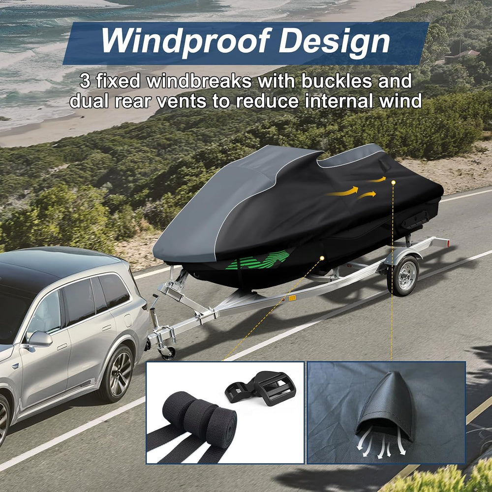 QUNSUNUS Jet Ski Cover for Sea Doo Spark 3up/Trixx 3up 2014-2025, Waterproof ...