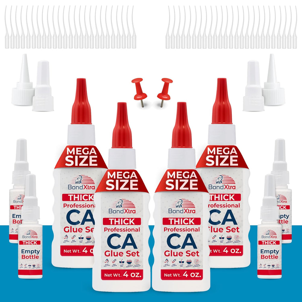 16 oz. Thick CA Glue for Woodworking, Premium Super Glue Kit for Wood Turning...