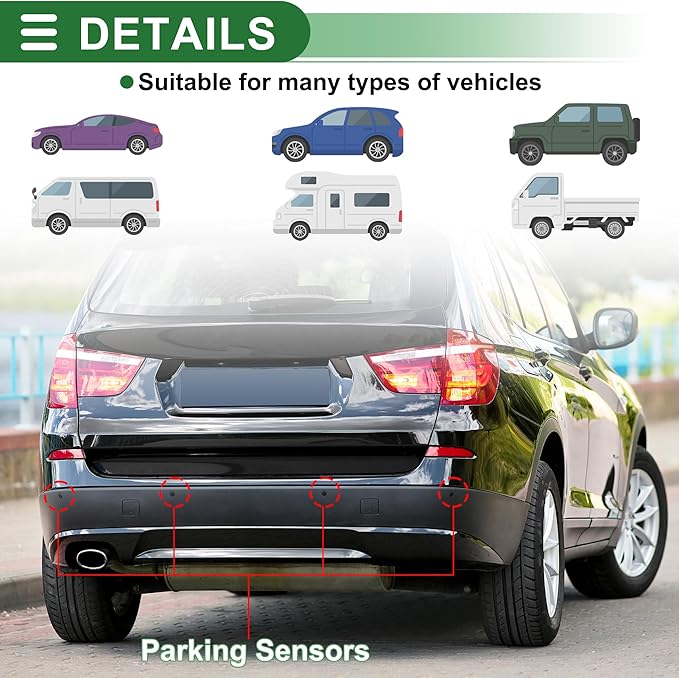 Motoforti Universal Car Auto Vehicle Reverse Backup Radar System Reverse