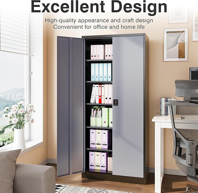 SISESOL Wide & Deep Metal Storage Cabinet