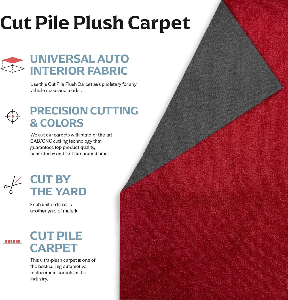 Newark Auto Automotive Cut Pile Plush Carpet, Car Upholstery for Floor Mats, ...