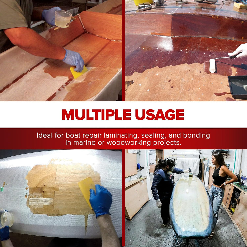 MAS Epoxies 2:1 Non-Blushing Marine Epoxy Resin Kit (1.5 Quart, Medium)