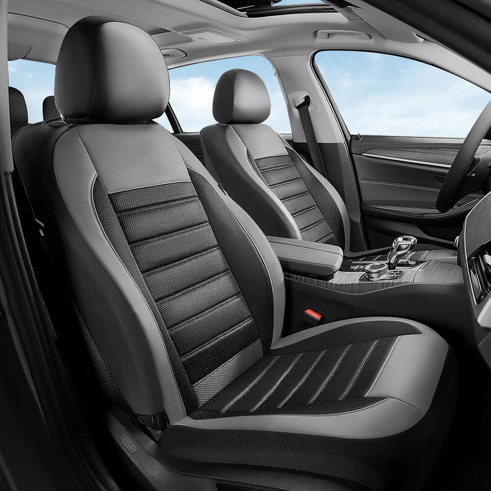 Coverado Car Seat Covers Front Seats, Luxury Leather Car Seat Covers, Automot...
