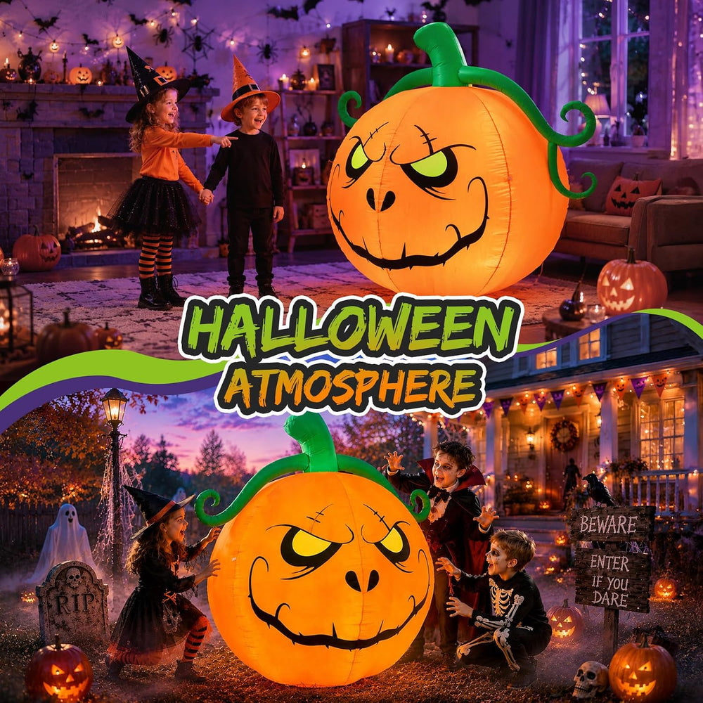 5FT Halloween Inflatables Pumpkin Outdoor Decorations Yard Decor
