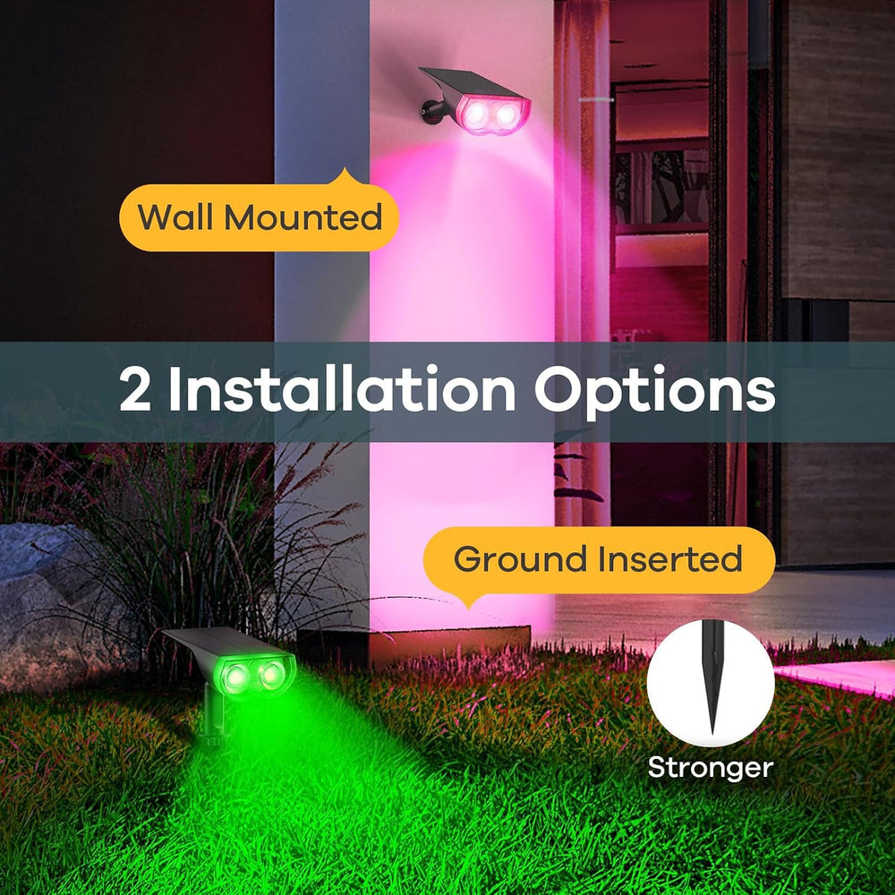 Linkind Halloween Solar Lights Outdoor Spotlight Waterproof RGB 6 Pack
