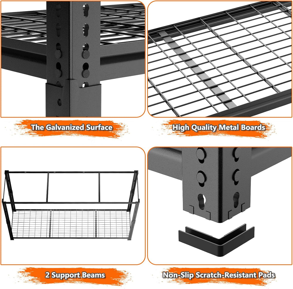 ROOMTEC Garage Shelving, 3300 LBS Capacity Storage Shelves Heavy Duty, 5 Tier...