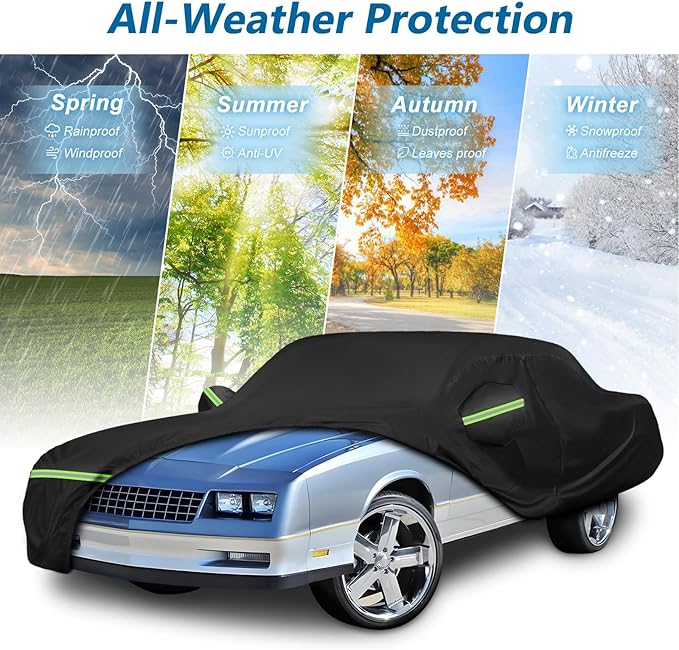 Waterproof Car Covers for Chevy Monte Carlo 1970-1988, 420D Oxford Cloth Sun