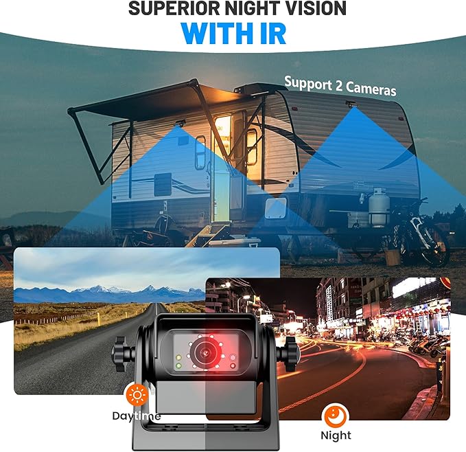 EWAY Wireless WiFi Magnetic Hitch Backup Camera 1080P HD Rechargeable Battery