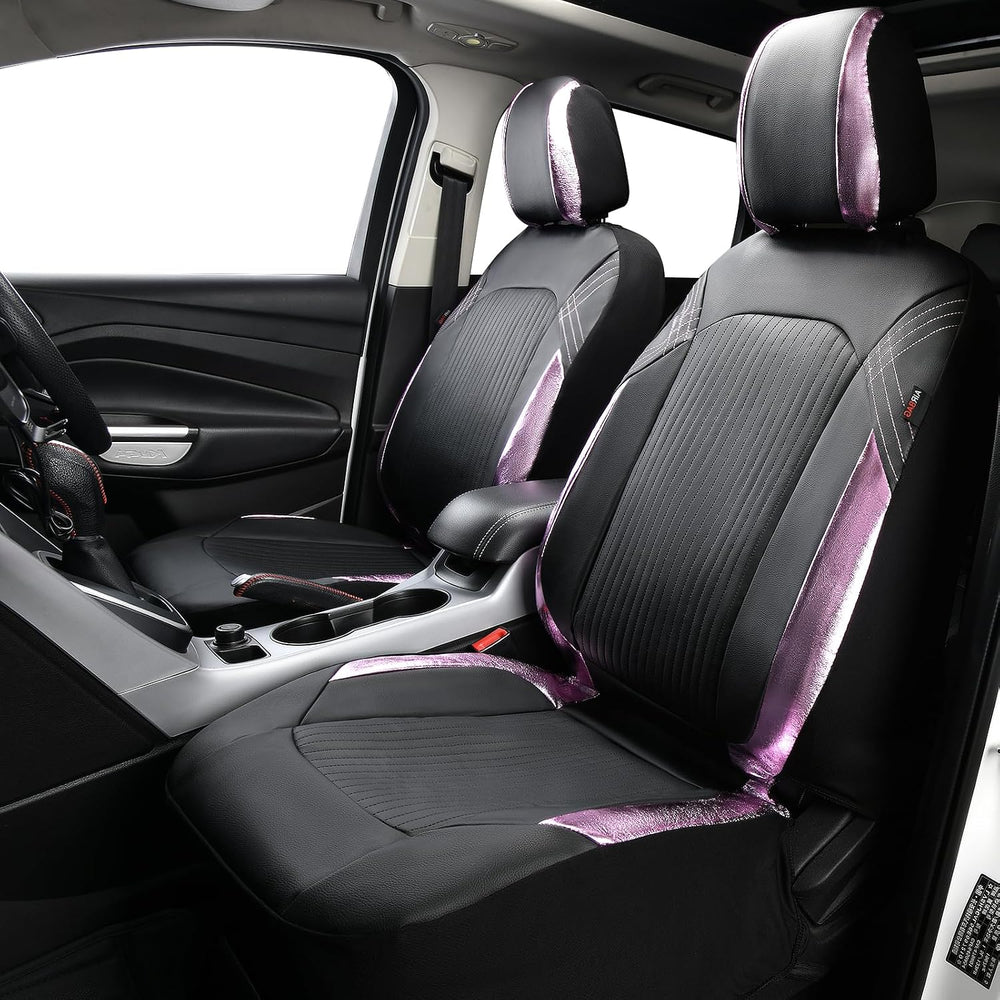 Flying Banner Synthetic Leather car seat Covers Full Set Front and Rear Bench...