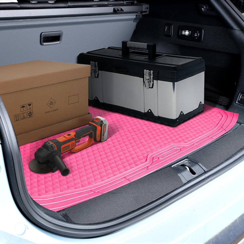CAR PASS Heavy Duty Rubber Hot Pink Car Floor Mats & Cargo Liners, Deep D...
