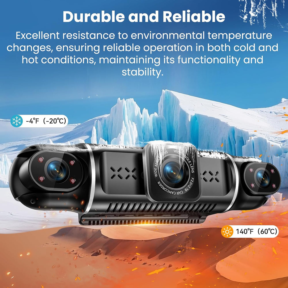 360ยฐView 4 Channel Dash Cam, 4K+1080P Front and Rear Inside Left Right, Dash ...