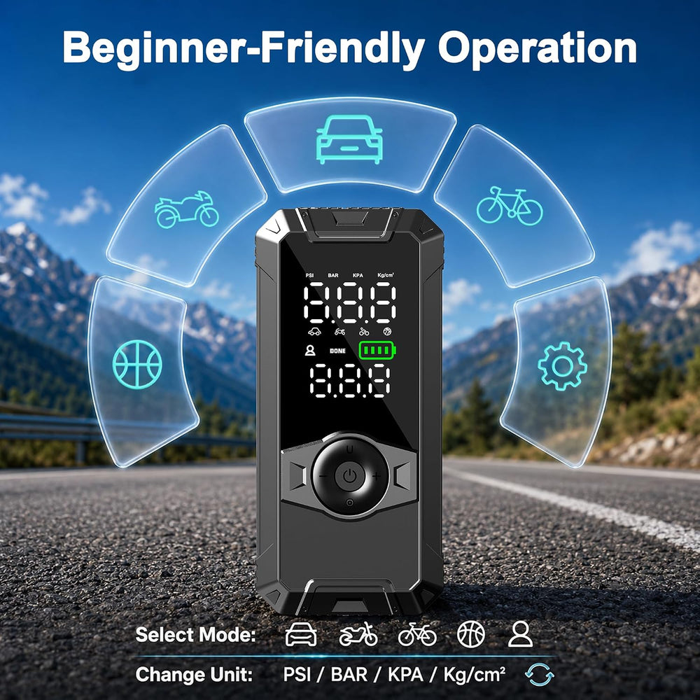 T06 Portable Car Tire Inflator, 4X Faster 150 PSI Air Compressor