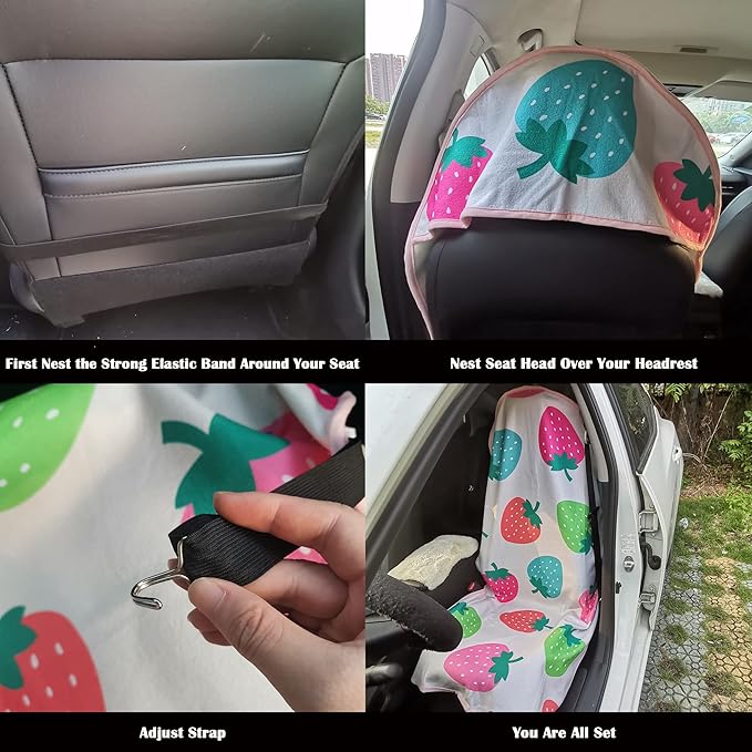 Car Seat Cover Protector Front Seats, (2Pcs)