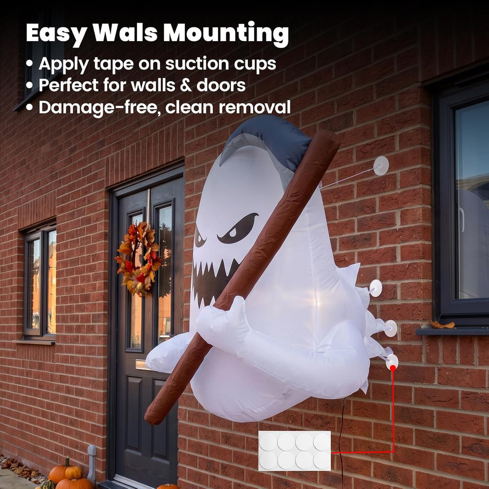 DUNCHATY Halloween Inflatable Window Ghost 1 Pack - 3D Anger Crasher