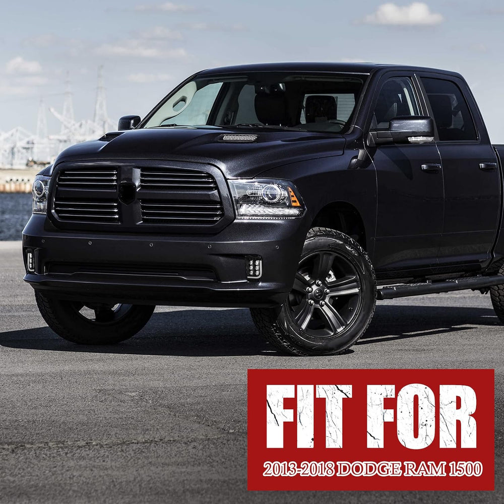 BUNKER INDUST Dodge Ram LED Fog Light with Daytime Running Light Set,Pair Spo...